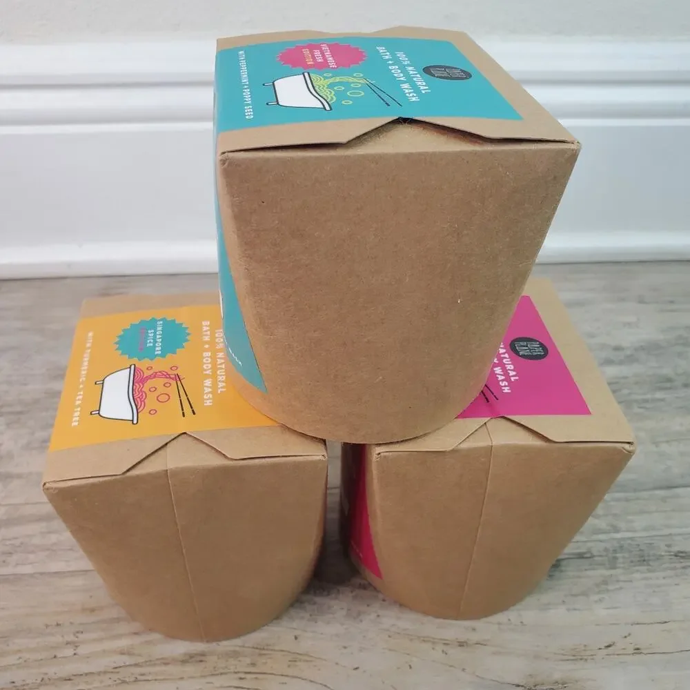 Paper Plane Bath Noodles - 100% Natural Vegan Bath Body Wash - Lot Of 3